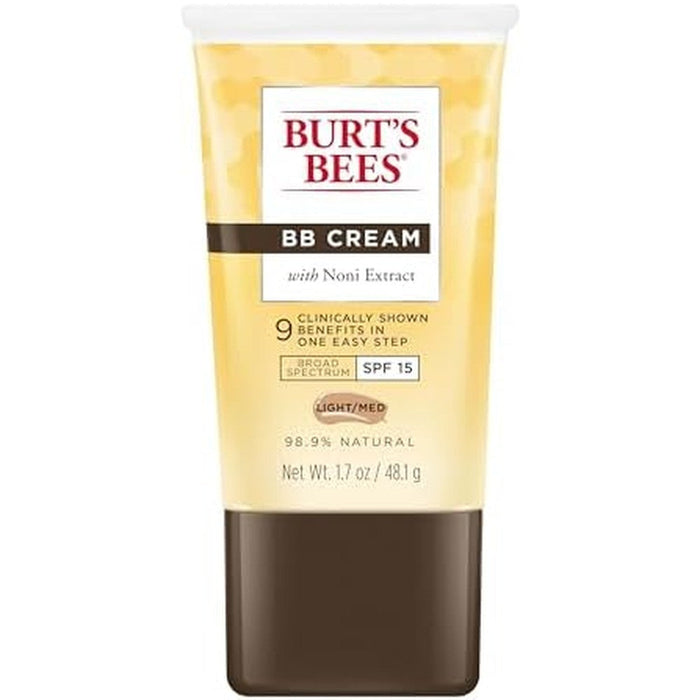 Burt's Bees BB Cream Light to Medium front view of the tube showcasing the tinted moisturizer packaging.