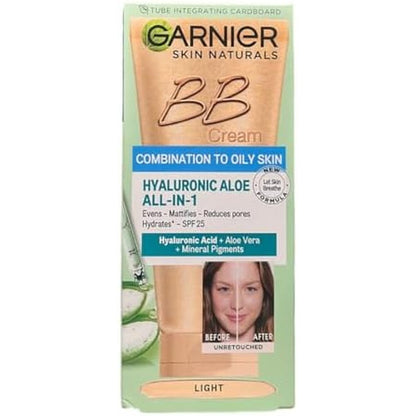 Garnier Skin Naturals Hyaluronic Aloe BB Light Cream front view packaging