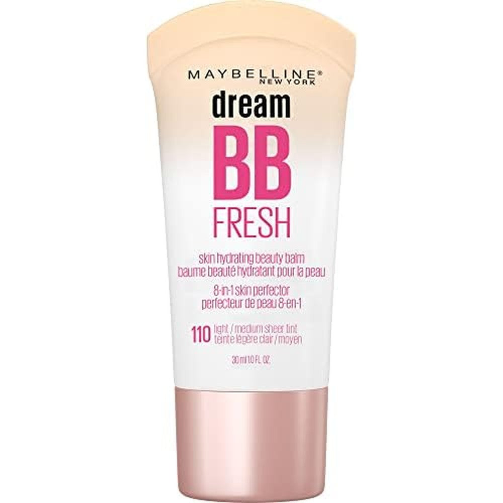 Maybelline Dream Fresh BB Cream Light Medium tube front view for hydrating face makeup
