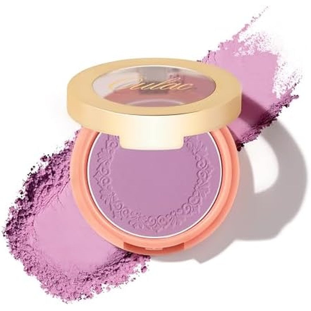 Oulac Purple Blush N20 Believe front view showing the pastel lilac cream powder compact texture