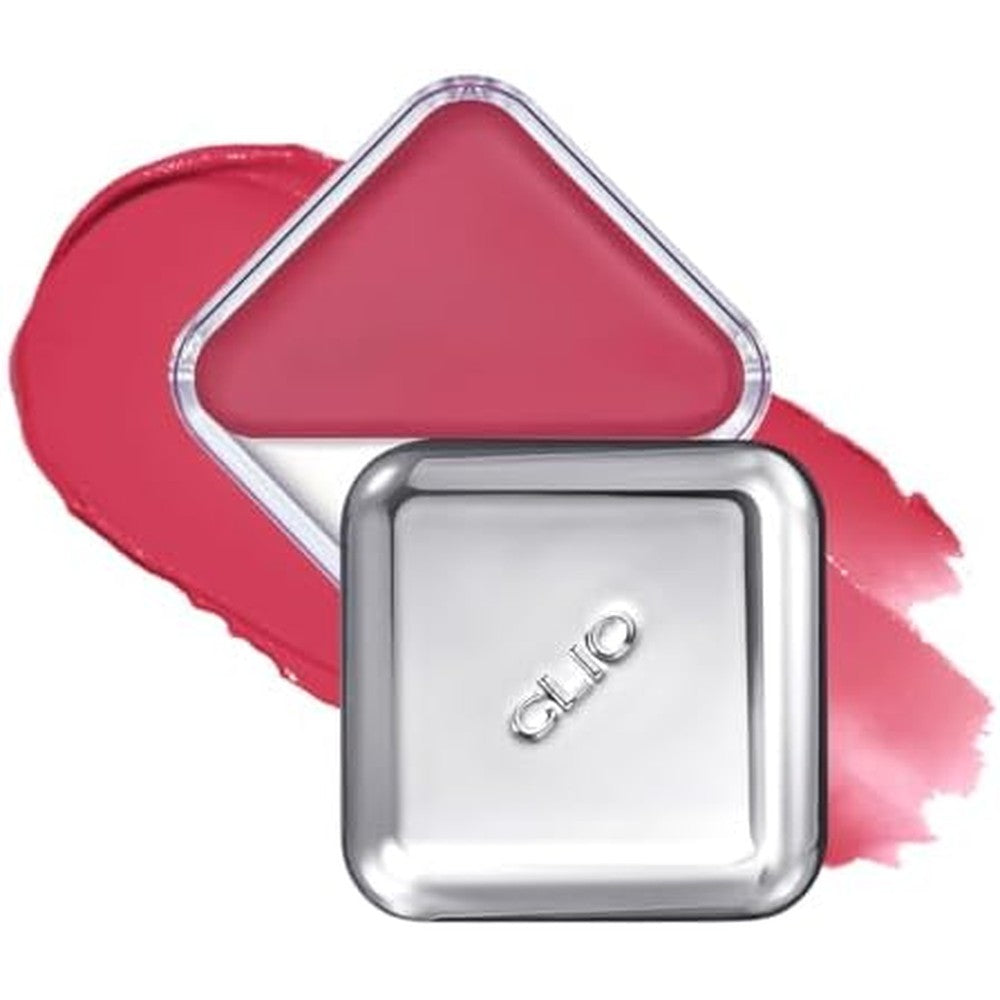 CLIO Professional Essential Lip and Cheek Tap 04 From Berry front view showing the sleek sliding pocket blush case.