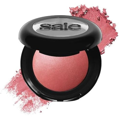 Saie SuperSuede Baked Blush Mia compact front view clean beauty makeup