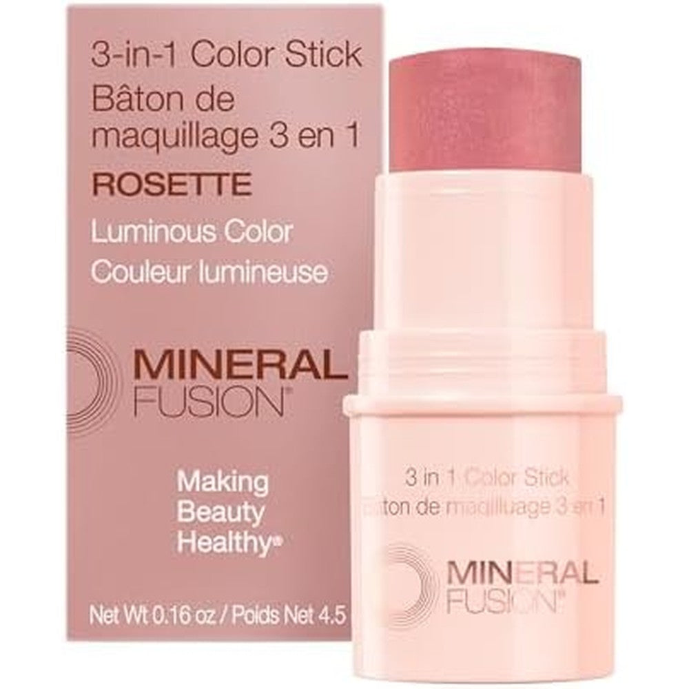 Mineral Fusion 3-in-1 Color Stick Rosette front view showing the twist-up packaging.