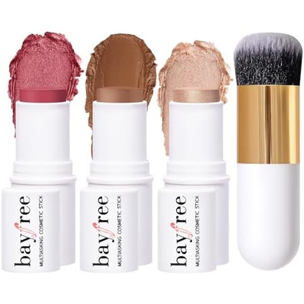 Kimuse face sticks trio set front view with all four pieces