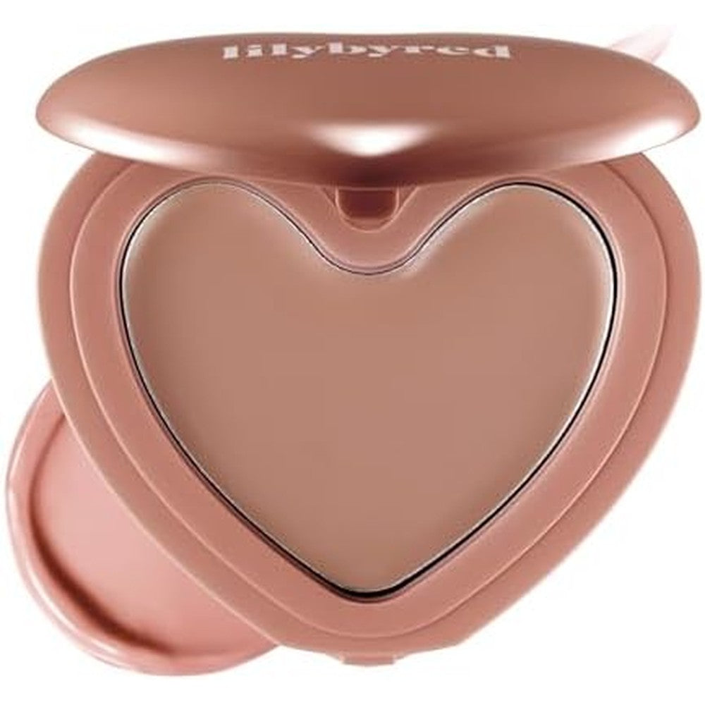 Lilybyred Luv Beam Cheek Balm front view of heart-shaped compact case
