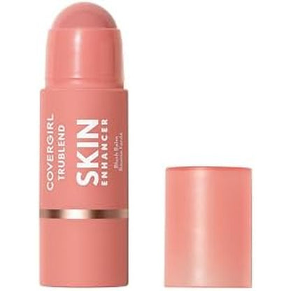 CoverGirl TruBlend Skin Enhancer Blush Balm Stick 220 Nude Flush front packaging view for authentic cream blush