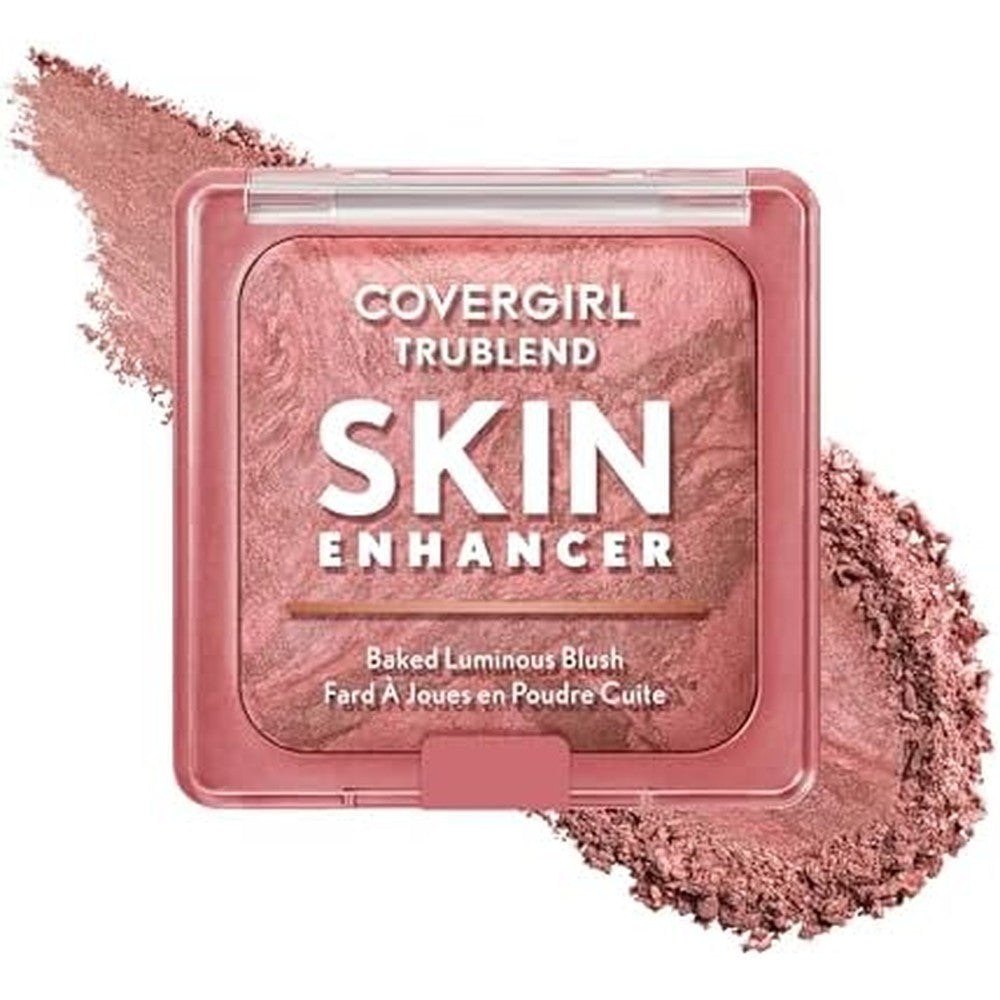 Covergirl TruBlend Skin Enhancer Baked Luminous Blush Rose Latte front view compact