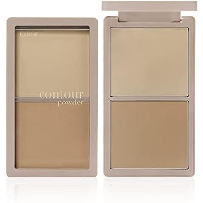 ETUDE Contour Powder Creator palette front view showing two matte sculpting shades