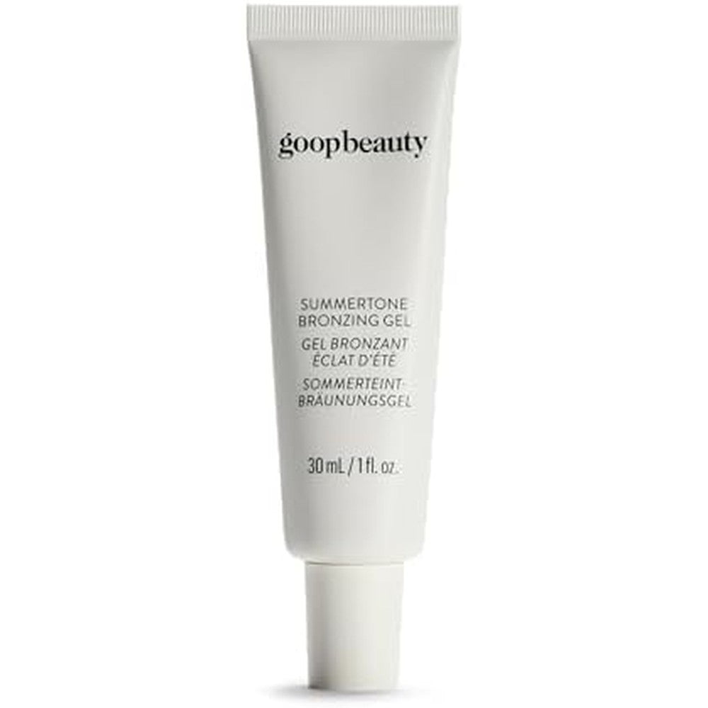 Goop Beauty Summertone Bronzing Gel front view of the one fluid ounce tube packaging.