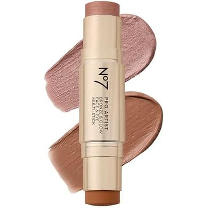 No7 Pro Artist Multi Use Bronzer Stick packaging front view showing dual ended cream contour sticks.