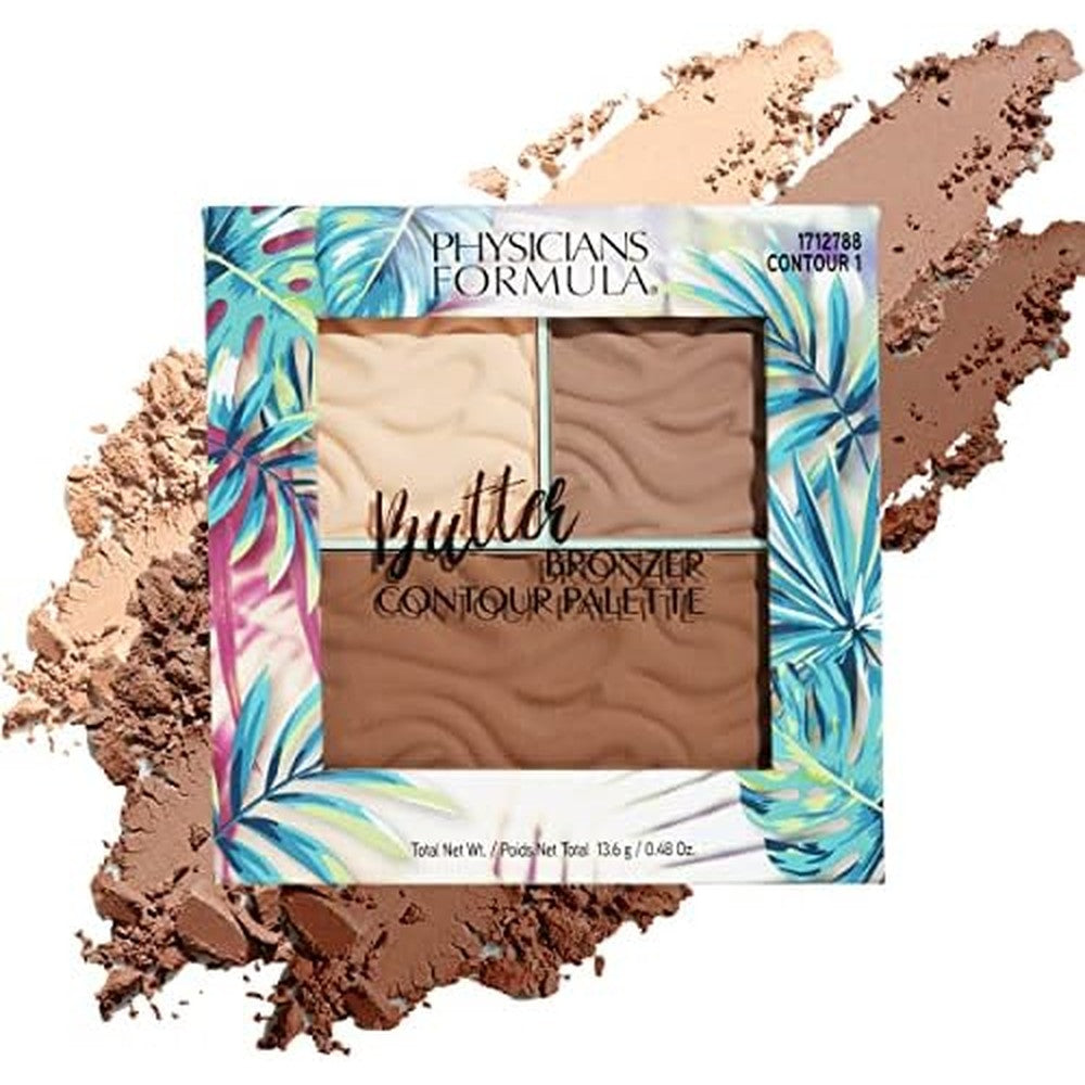 Physicians Formula Butter Bronzer Contour Palette front view showing the three sculpting shades.