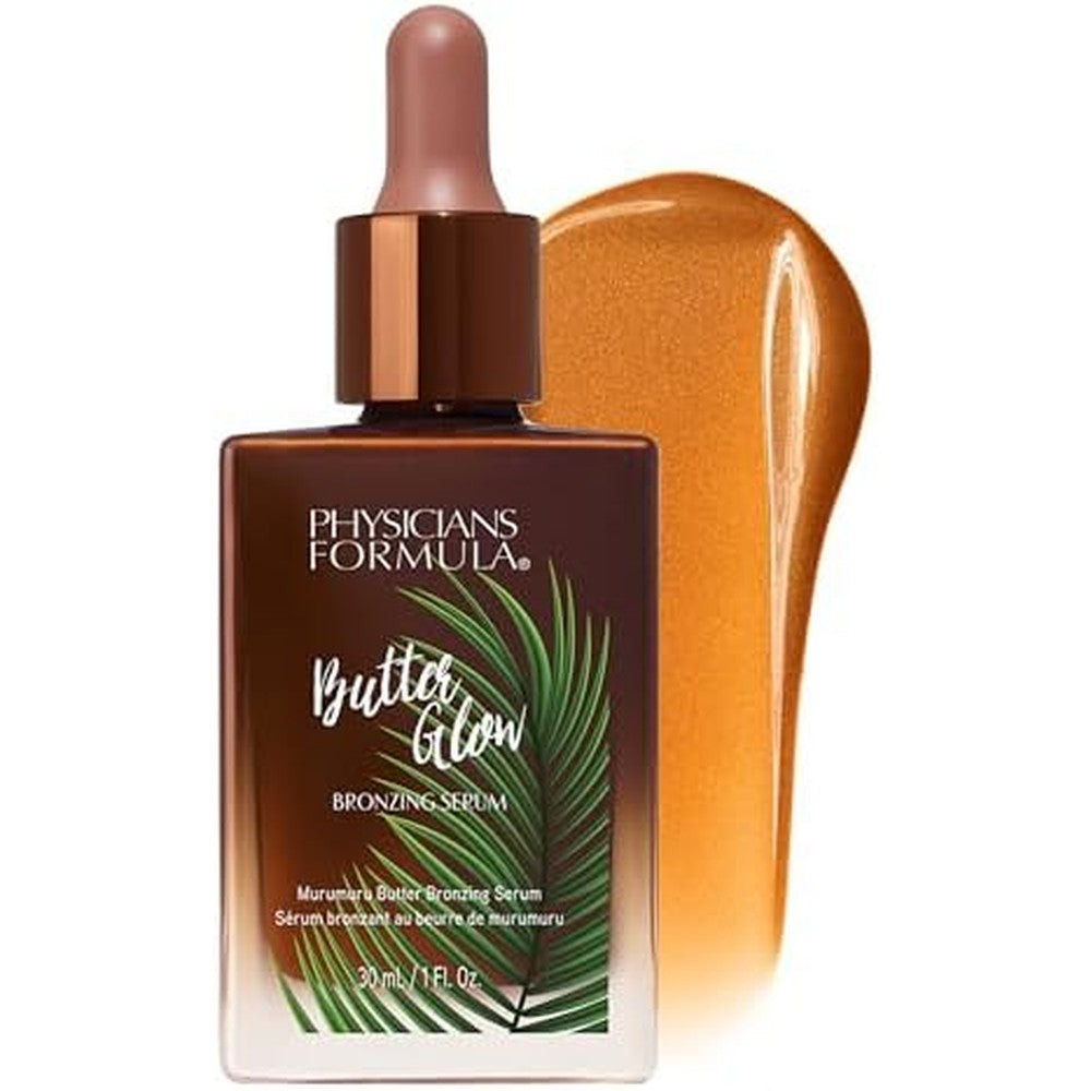 Physicians Formula Butter Glow Bronzing Serum front view showcasing packaging and bottle.