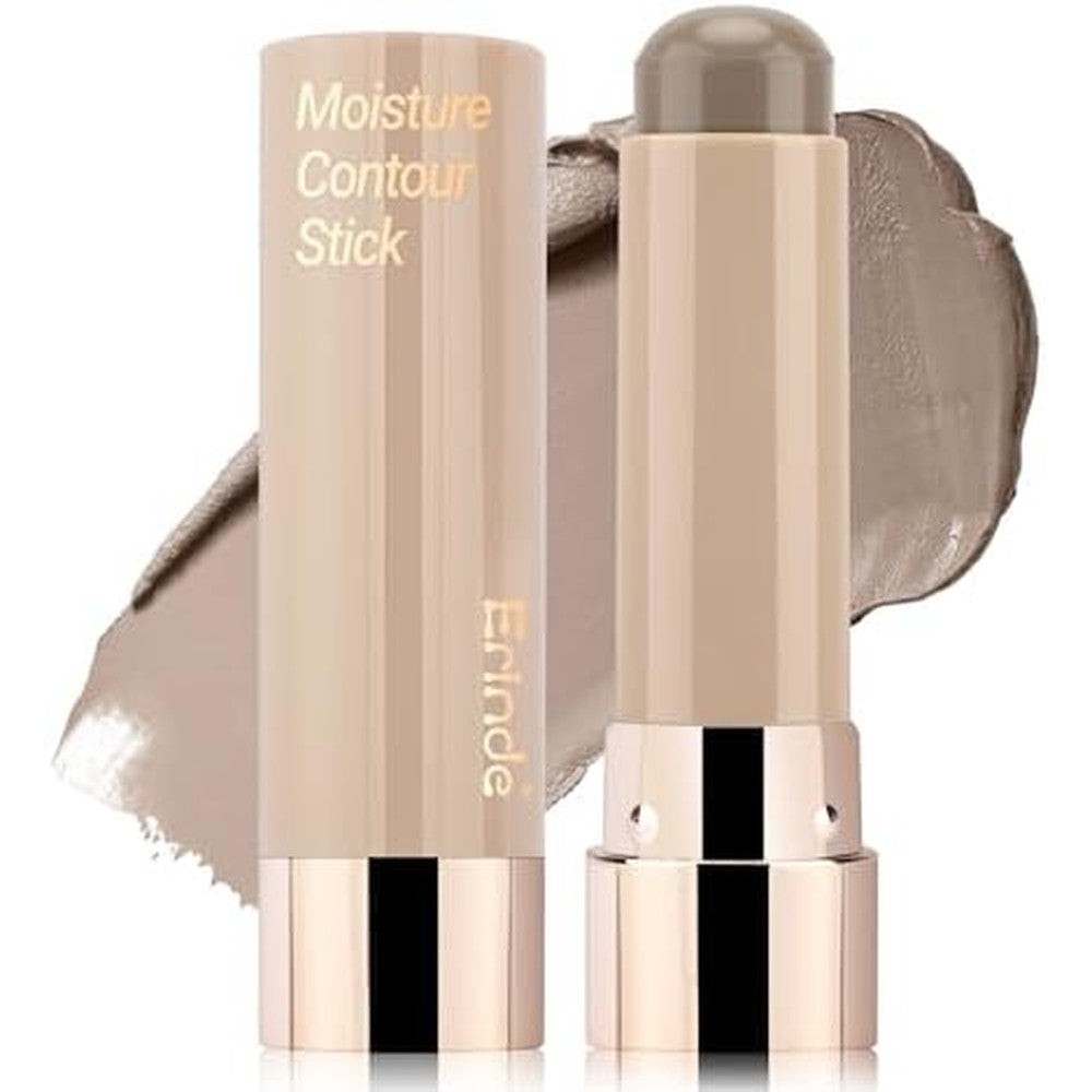 Erinde Cool Toned Contour Stick front view showing the 01 Cold Gray Brown cream makeup tip.
