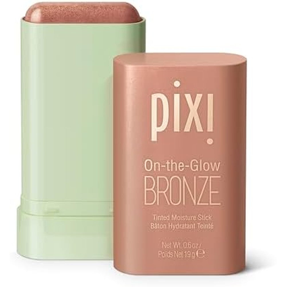 Pixi On-The-Glow Bronze SoftGlow front view packaging showing the tinted moisture stick.