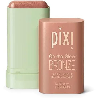 Pixi On-The-Glow Bronze SoftGlow front view packaging showing the tinted moisture stick.