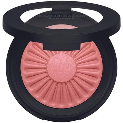 Bareminerals Gen Nude Blonzer compact makeup open front view showing the rosy bronze powder shade