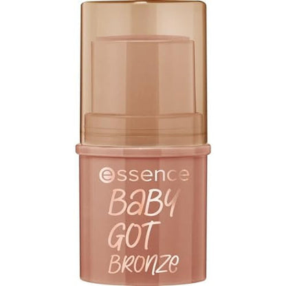 Essence Cosmetics Baby Got Bronze Cream Bronzer Stick front view showing the 10 Cinnamon Spice packaging