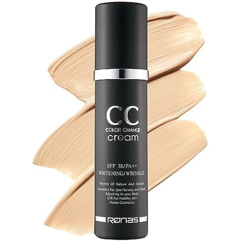 Ronas CC Color Change Cream bottle front view for UV protection