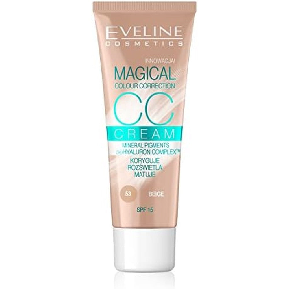 Eveline Cosmetics Magical Color Correction CC Cream SPF 15 Beige 30 Milliliters For Radiant And Flawless Skin Tone - Image 1