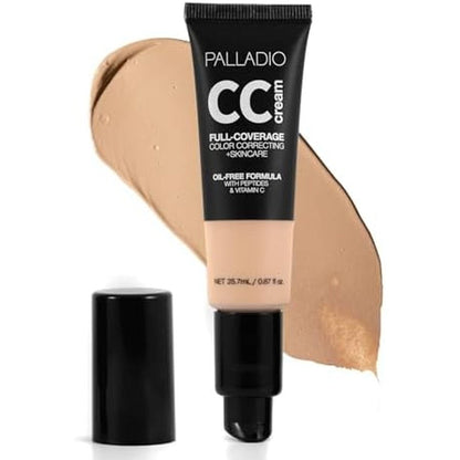 Palladio Full-Coverage Color Correction CC Cream Light 20W front view packaging