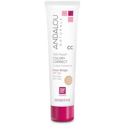 Andalou Naturals 1000 Roses CC Cream front packaging bottle