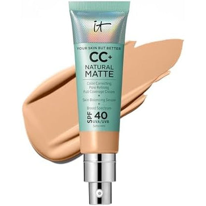 IT Cosmetics CC+ Cream Natural Matte foundation bottle front view
