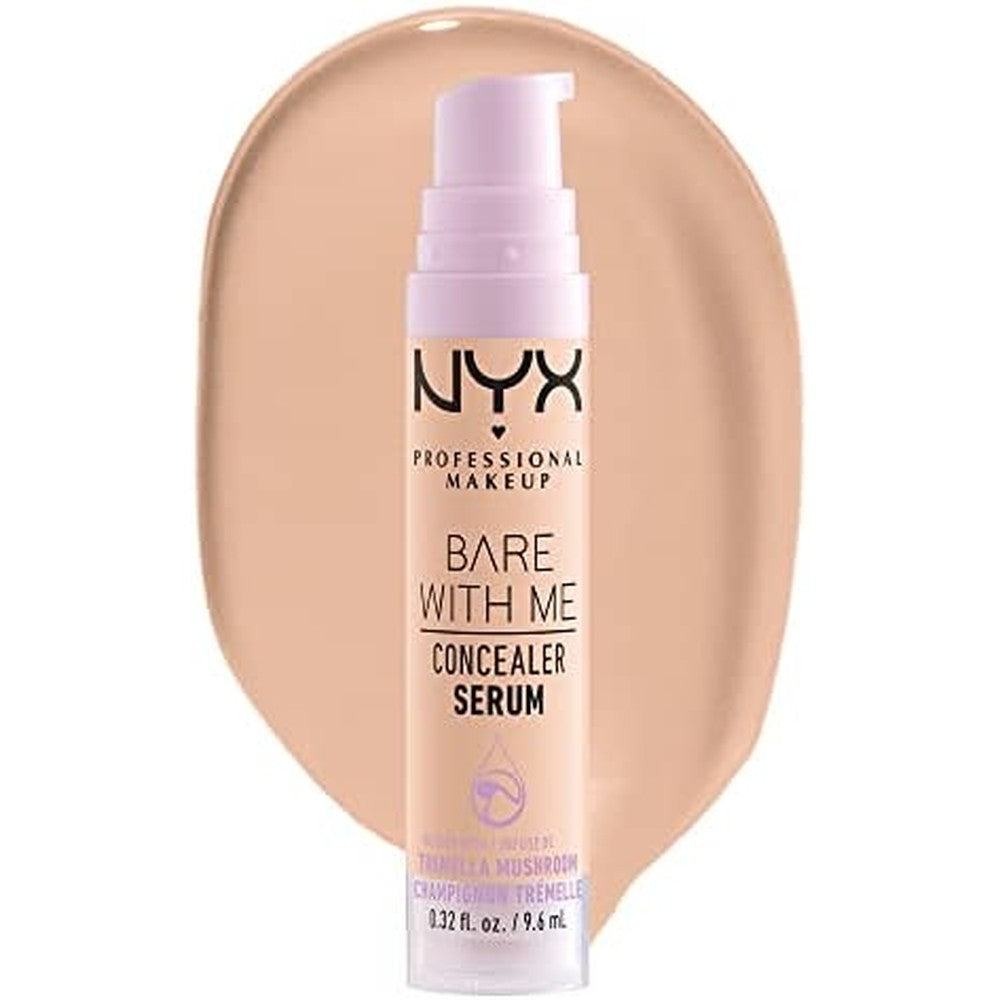 NYX Professional Makeup Bare With Me Concealer Serum Vanilla front view pump bottle packaging