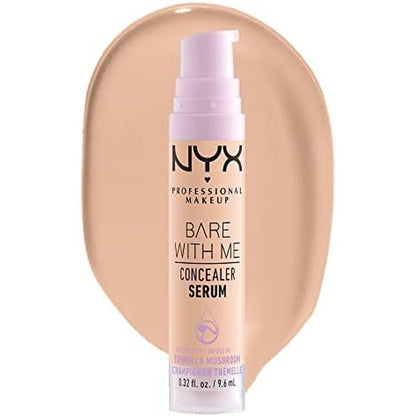 NYX Professional Makeup Bare With Me Concealer Serum Vanilla front view pump bottle packaging