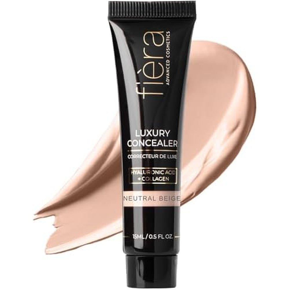 Fièra Luxury Concealer and Foundation Neutral Beige tube front view for full coverage makeup