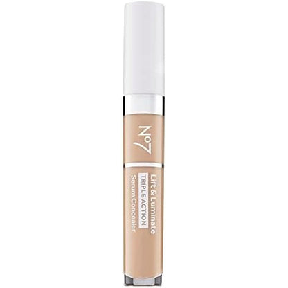 No7 Lift and Luminate Triple Action Serum Concealer Light front view for dark circle coverage