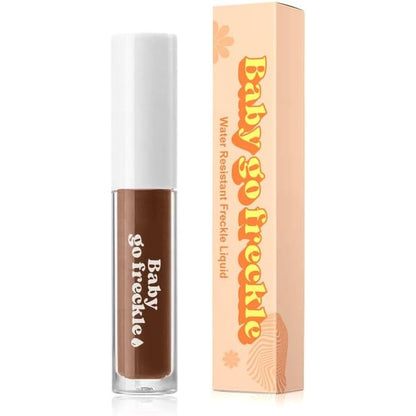 Baby Go Dewy Water Resistant Faux Freckle Liquid Pen Stamp front packaging view showing the light orange box.