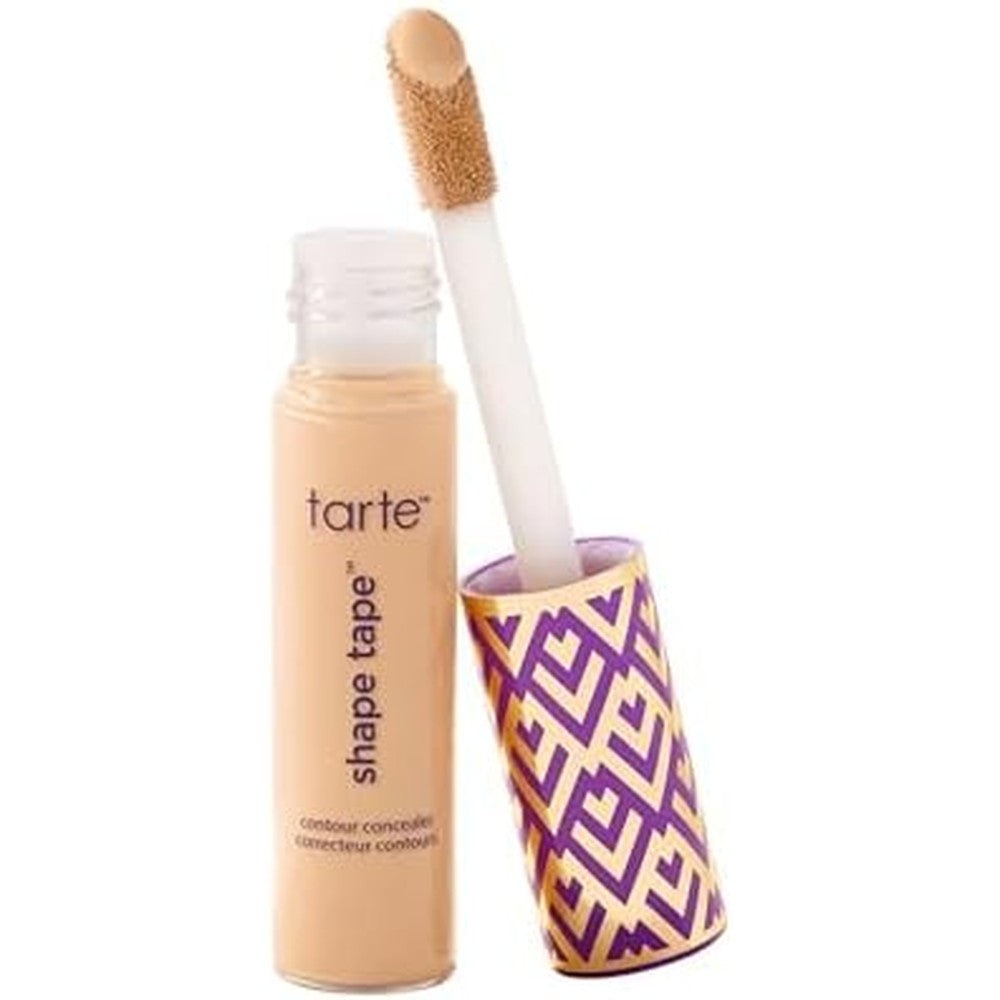 Tarte Shape Tape Contour Concealer front view showing the signature purple geometric patterned cap.