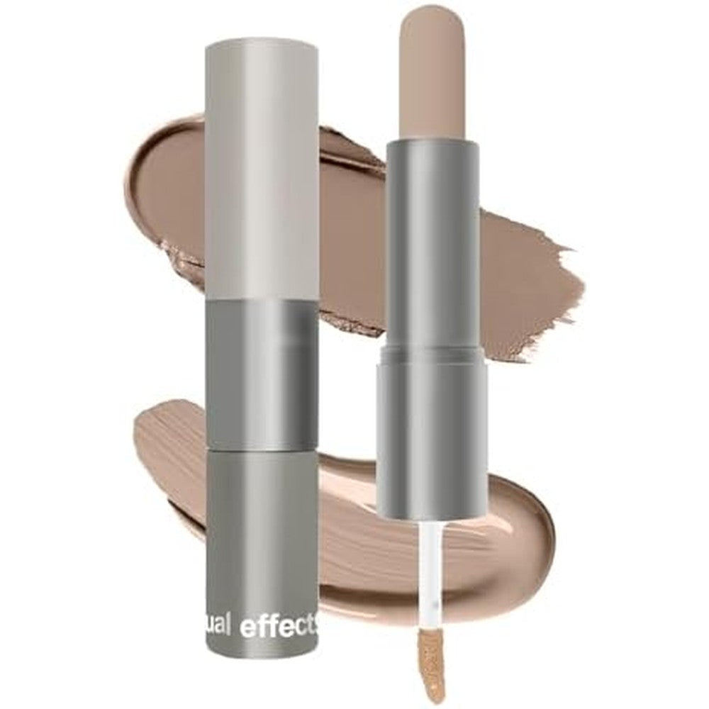 Noerrors dual ended cool toned cream contour stick front view showing liquid container and gray shade cap