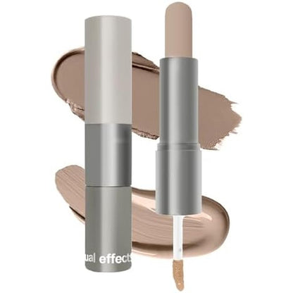 Noerrors dual ended cool toned cream contour stick front view showing liquid container and gray shade cap
