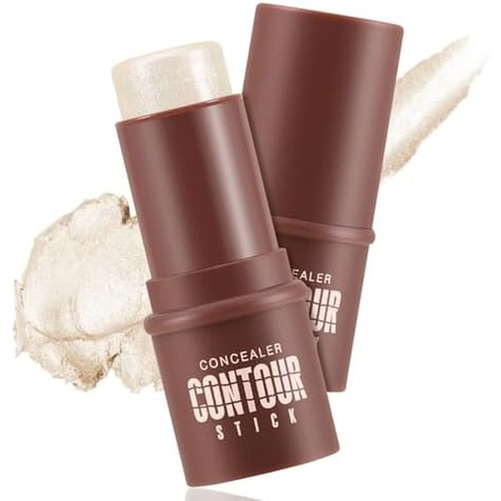 Qic Boobeen cream contour stick front view showing the portable twist up packaging.