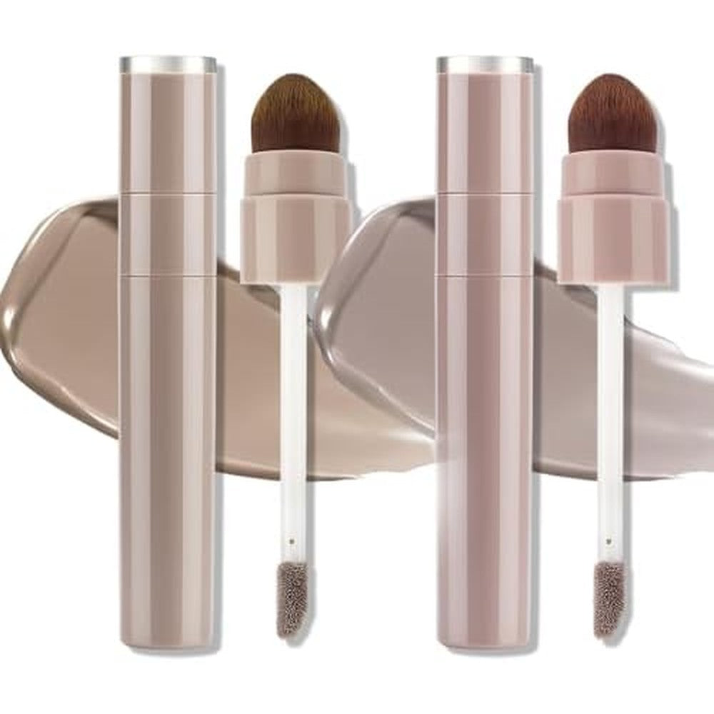 HJXUQIME Cool Toned Liquid Contour Stick front view showing the dual-ended design with brush and applicator cap.
