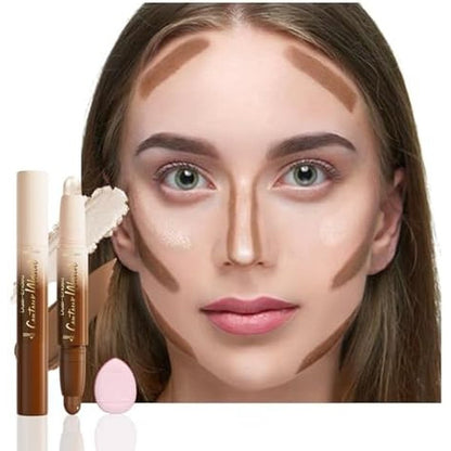 SUSIKEKI 2-in-1 cream contour and highlighter stick front view showing dual ends.