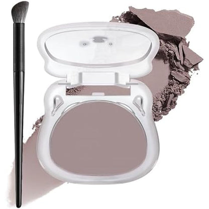 Noerrors Taupe to Mauve Cool Toned Contour Palette front view showing matte grey powder