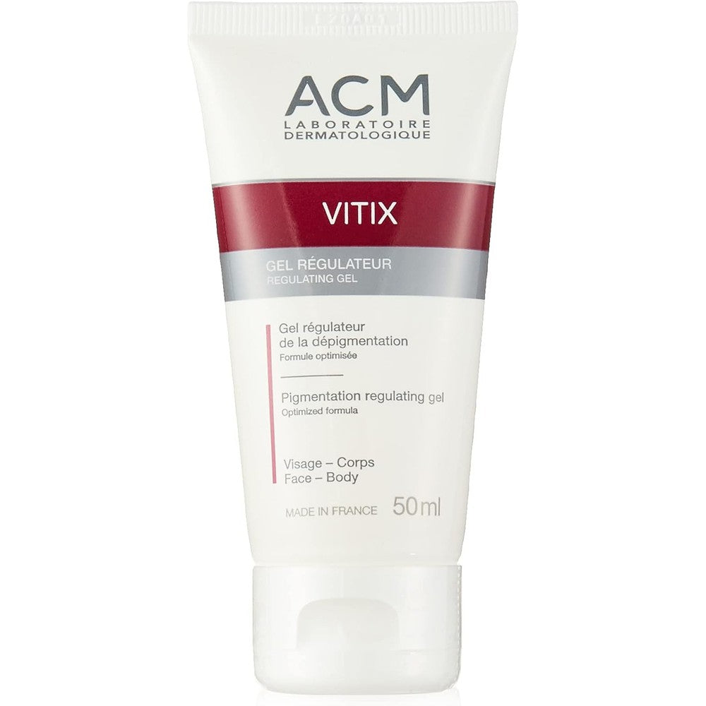 ACM Laboratoire Vitix Gel fifty milliliters front view tube for vitiligo treatment