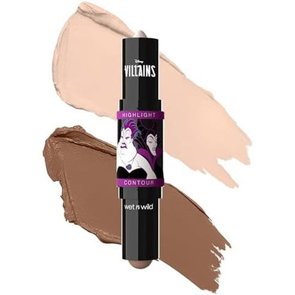 Wet N Wild Disney Villains Break Rules Dual Ended Contour Stick More Power Please front view showing cream contour stick packaging.
