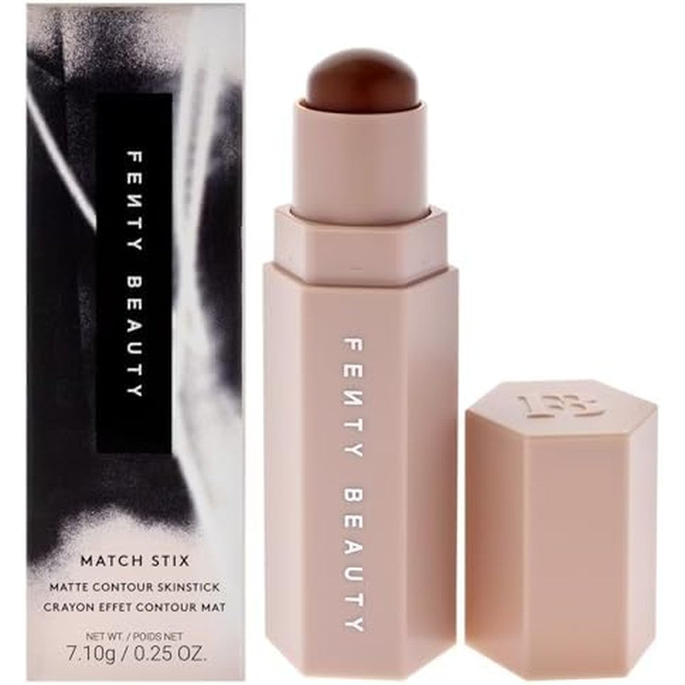 Fenty Beauty Match Stix Matte Contour Skinstick 04 Truffle front view showing the signature octagonal magnetic packaging.