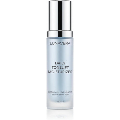 LUNAVERA Daily Tonelift Moisturizer 150 milliliter pump bottle front view authentic USA imported skin tint base