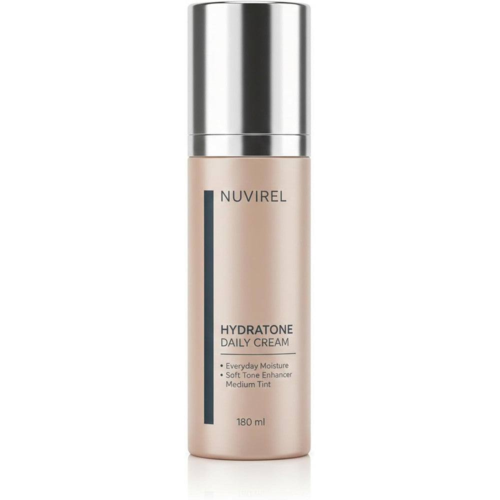 Dermalsure Nuvirel HydraTone Daily Cream front view showing tinted moisturizer packaging.