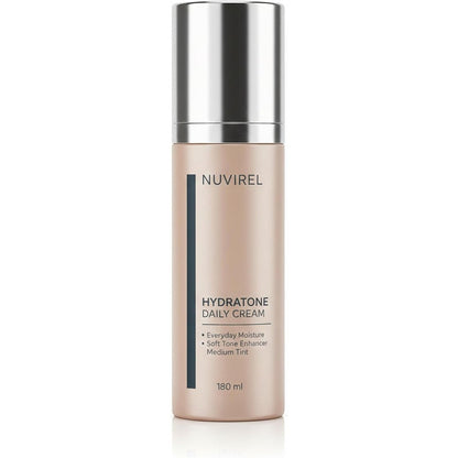 Dermalsure Nuvirel HydraTone Daily Cream front view showing tinted moisturizer packaging.