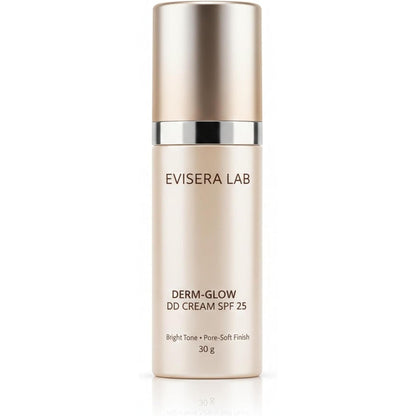 Evisera Lab Derm-Glow Daily Defense Cream front view packaging of the 30 grams tube for bright skin tone.