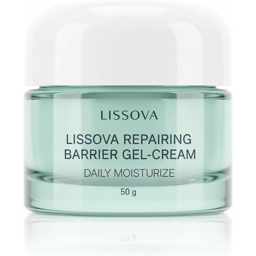 Lissova Repairing Barrier Gel-Cream daily face moisturizer jar front view
