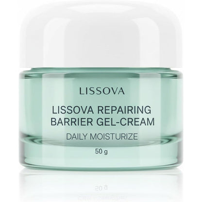 Lissova Repairing Barrier Gel-Cream daily face moisturizer jar front view
