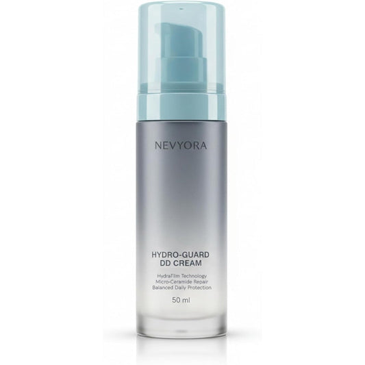 NEVYORA Hydro-Guard DD Cream front view showing the 50 ml packaging for daily skin barrier repair.