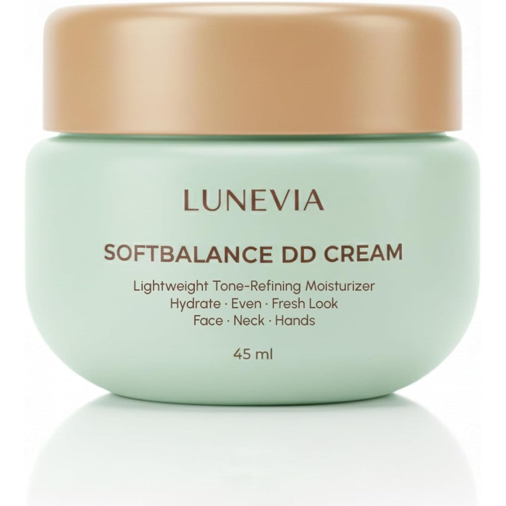 Lunevia SoftBalance DD Cream front view mint-green jar packaging