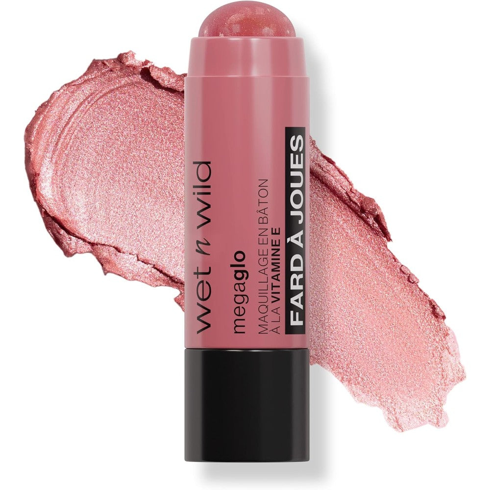 Wet N Wild MegaGlo Makeup Stick Dusty Pink front view showing the cream blush packaging